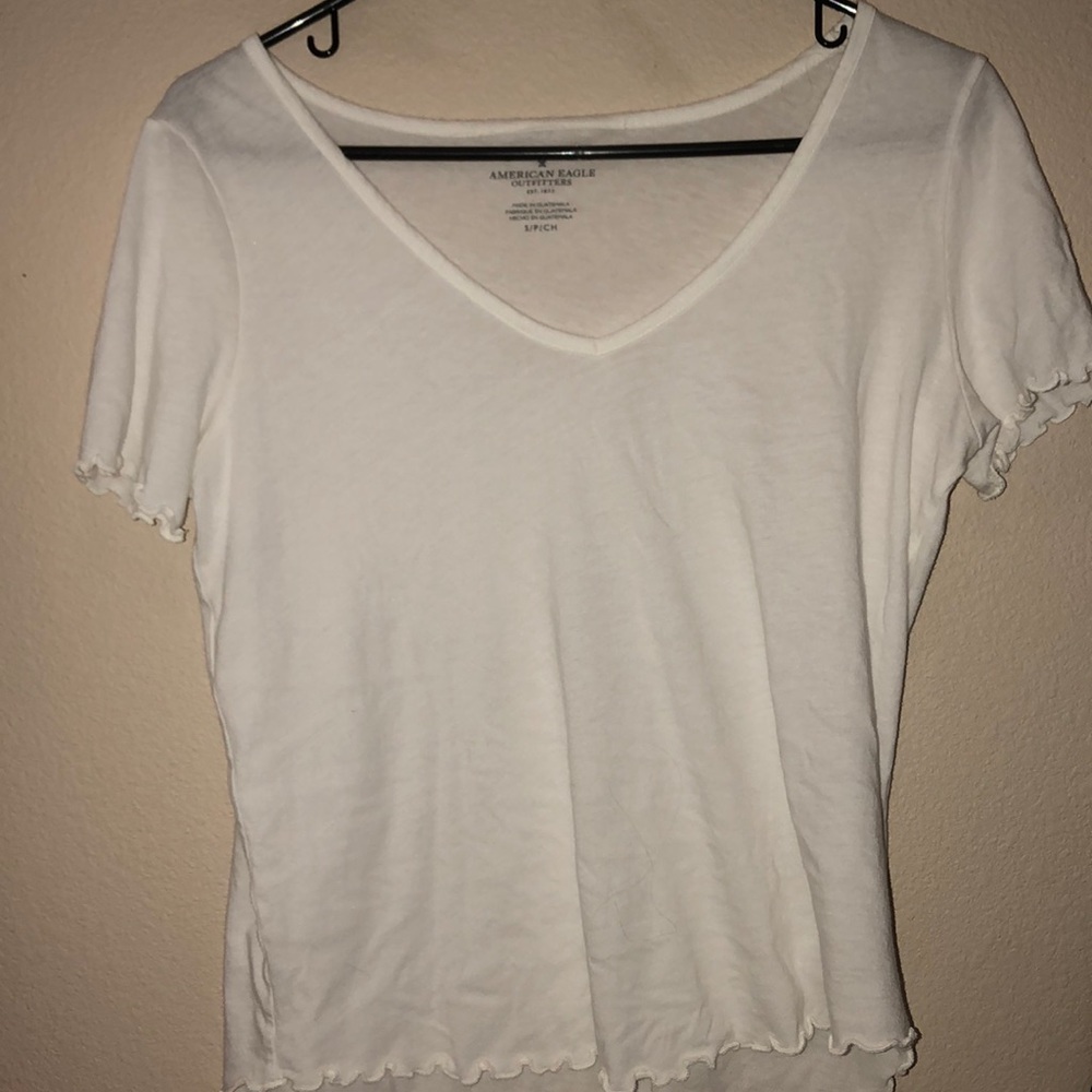 white lettuce edged shirt